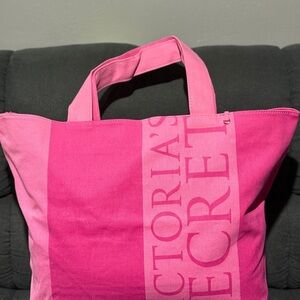 Victoria's Secret Two Tone Pink Canvas Tote